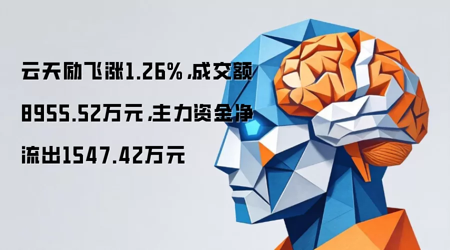 云天励飞涨1.26%,成交额8955.52万元,主力资金净流出1547.42万元