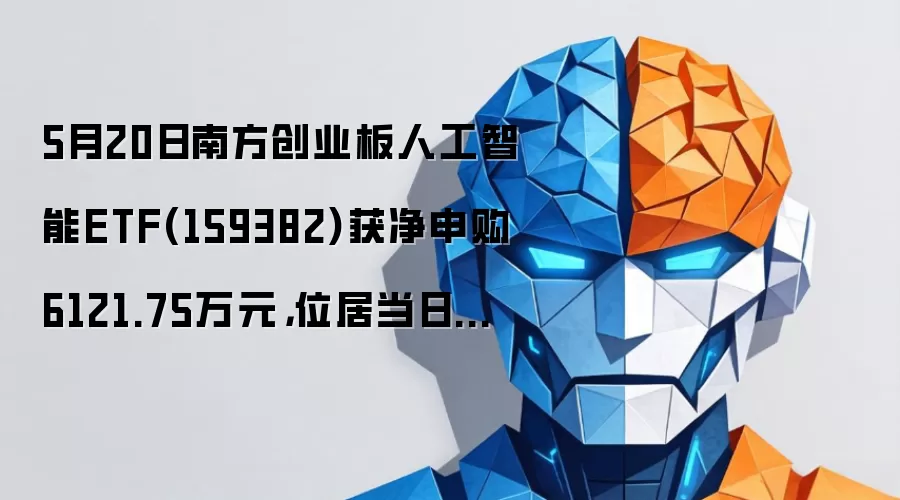 5月20日南方创业板人工智能ETF(159382)获净申购6121.75万元,位居当日股票ETF净流入排名37/1200